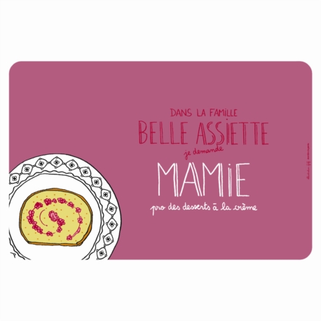 Set de table EMATCH Belle assiette Mamie
